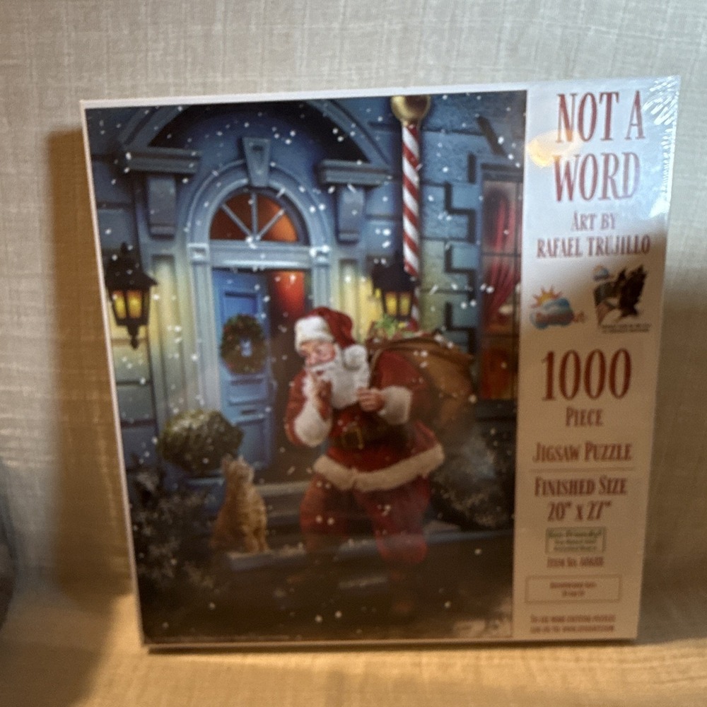 SunsOut Not a Word Christmas Jigsaw Puzzle 1000 Pc Rafael Trujillo 60688